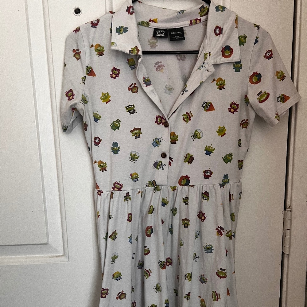 Cakeworthy Toy Story Alien in Costume Collar Dress Medium